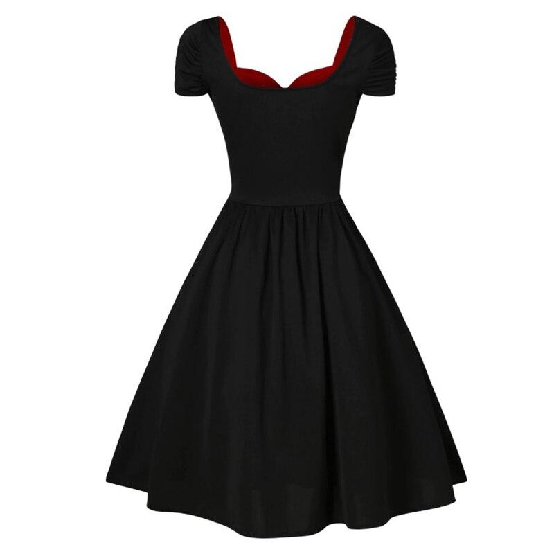 Vestido Vintage De Renda Vermelho E Preto