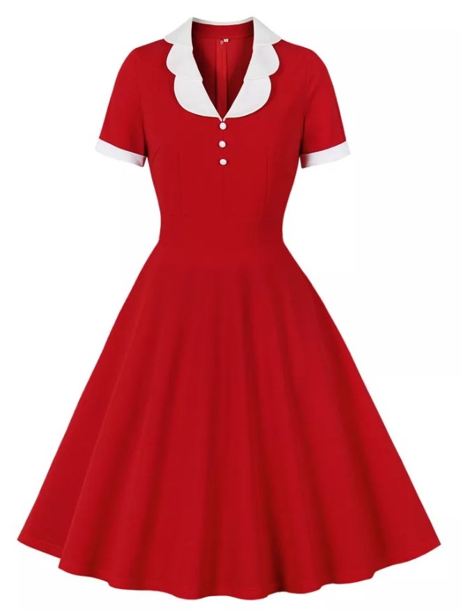 Vestido Vintage Vermelho Paixão