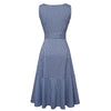 Vestido Vintage Azul Sem Mangas
