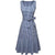Vestido Vintage Azul Sem Mangas