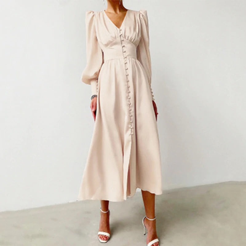 Vestido Vintage De Cetim