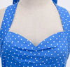 Vestido Sexy Pin Up Azul Vintage