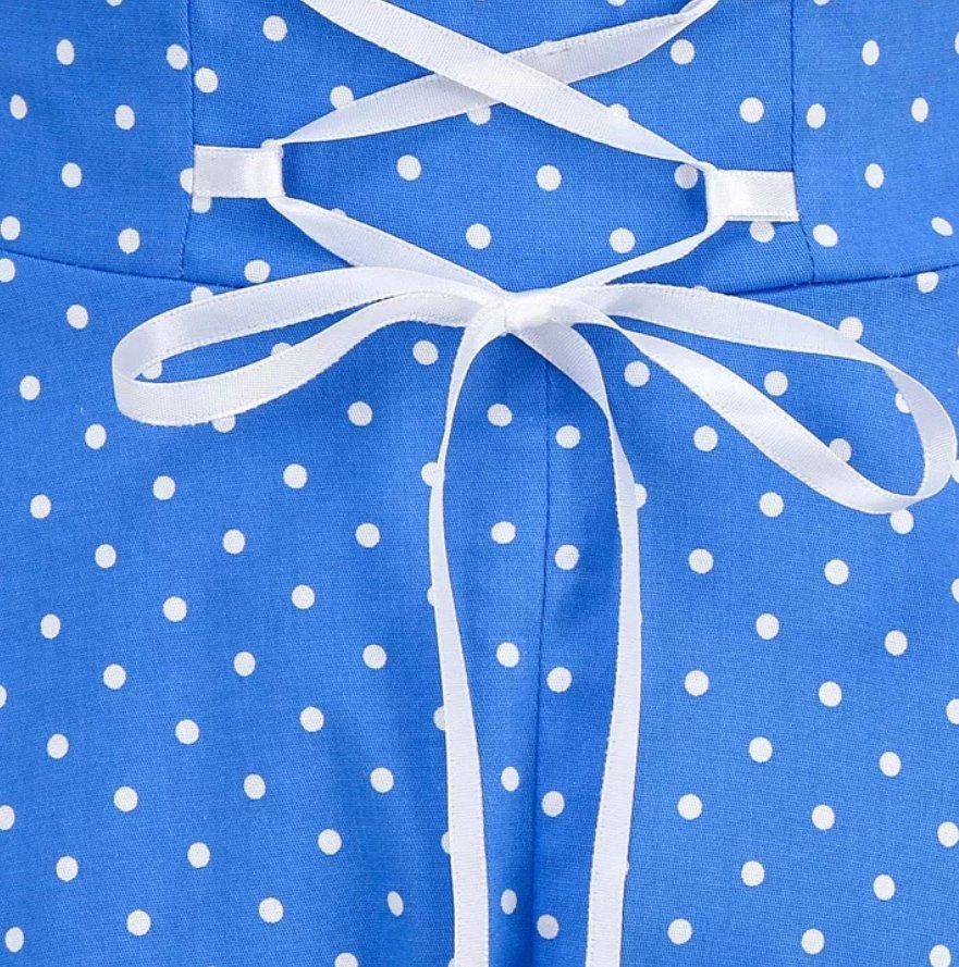 Vestido Sexy Pin Up Azul Vintage