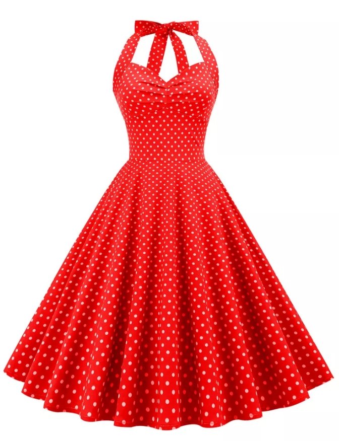 Vestido Vintage Pin Up Sexy Vermelho