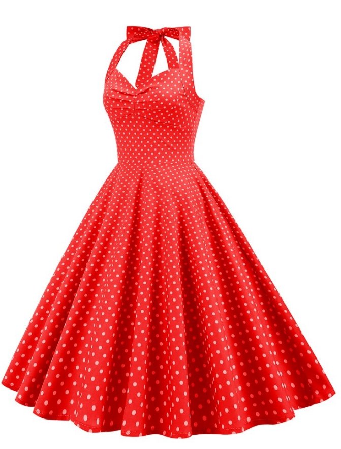 Vestido Vintage Pin Up Sexy Vermelho