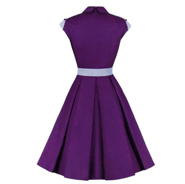 Vestido Camisa Roxa Sexy Vintage