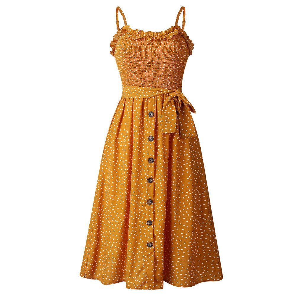 Vestido Vintage Amarelo Dos Anos 60