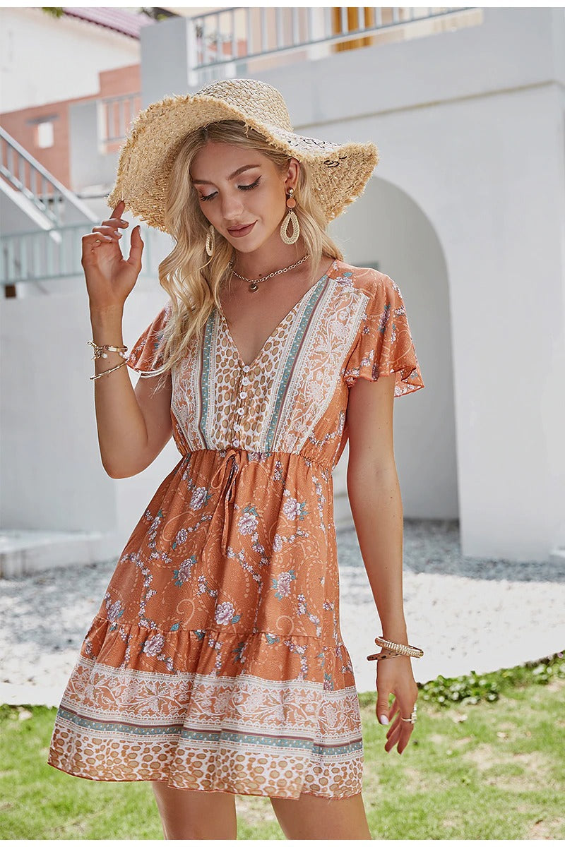 Vestido Vintage Estilo Boêmio