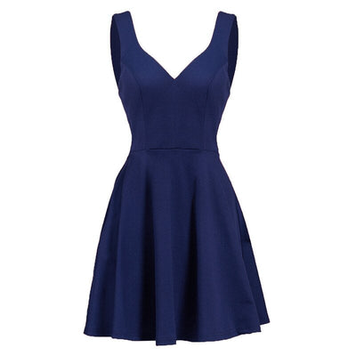 Vestido De Balanço Vintage Marinho