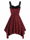 Vestido Vintage Xadrez Cintura Alta