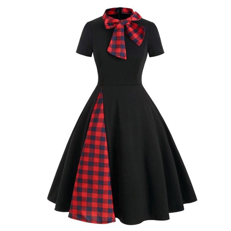 Vestido Vintage Tartan Preto