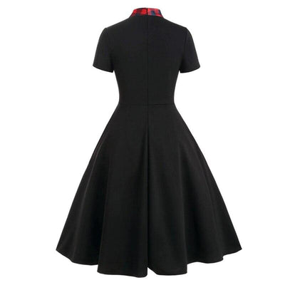 Vestido Vintage Tartan Preto