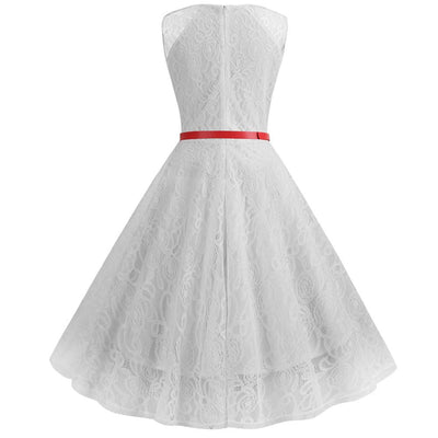 Vestido Trapézio Vintage Branco