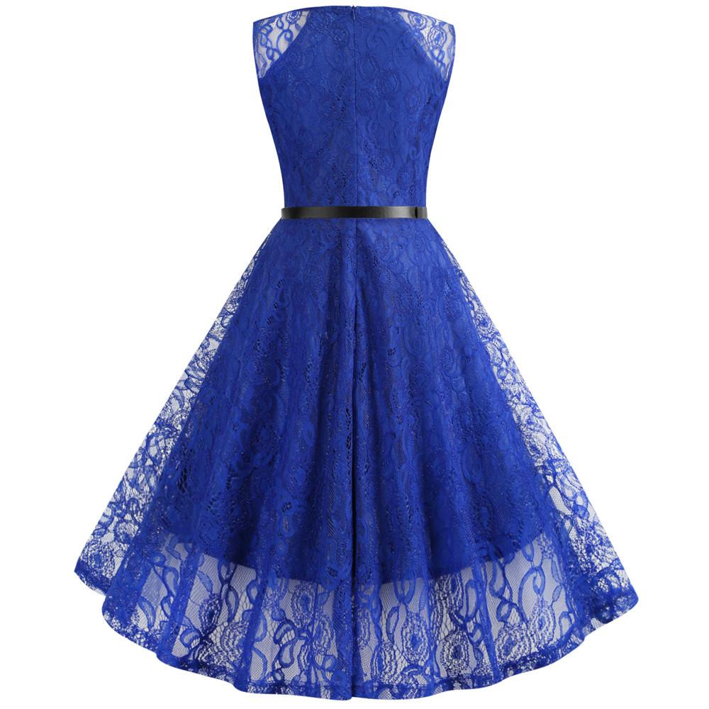 Vestido Trapézio Vintage Azul