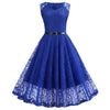 Vestido Trapézio Vintage Azul