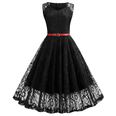 Vestido Trapézio Vintage Preto