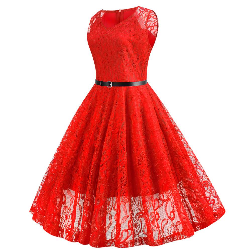Vestido Vintage Trapézio Vermelho