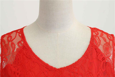 Vestido Vintage Trapézio Vermelho