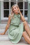 Vestido Vintage Verde Maçã