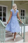 Vestido Vintage Guingão Azul