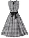 Vestido Vintage Preto E Branco De Guingão