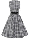 Vestido Vintage Preto E Branco De Guingão