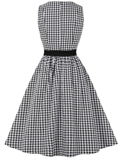 Vestido Vintage Preto E Branco De Guingão