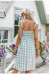Vestido Verde Xadrez Vintage