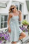 Vestido Verde Xadrez Vintage