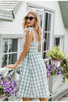 Vestido Verde Xadrez Vintage