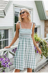 Vestido Verde Xadrez Vintage
