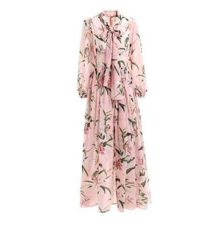 Vestido Vintage Longo Rosa Empoeirado