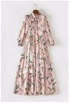 Vestido Vintage Longo Rosa Empoeirado