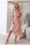 Vestido Rosa Empoeirado Vintage