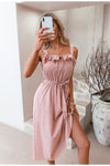 Vestido Rosa Empoeirado Vintage