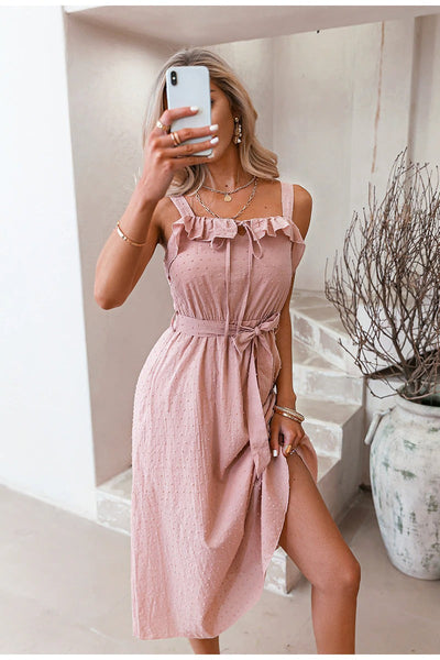 Vestido Rosa Empoeirado Vintage