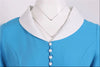 Vestido Vintage Anos 50 Azul Céu