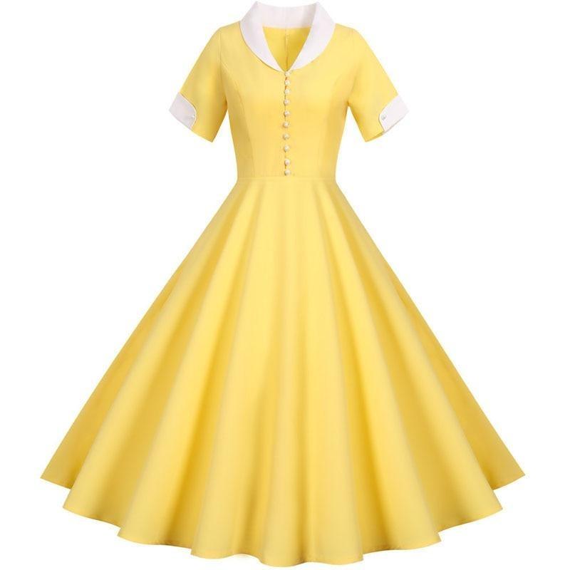 Robe Vintage 50s Jaune