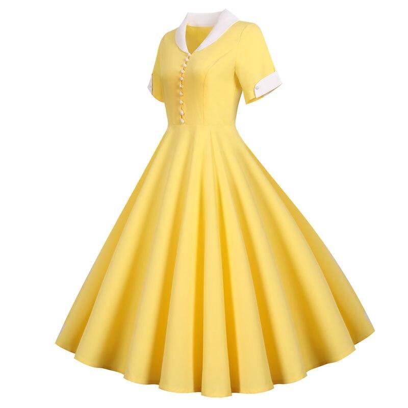 Robe Vintage 50s Jaune
