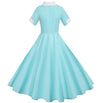 Vestido Vintage Turquesa Dos Anos 50