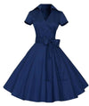 Vestido Vintage Anos 50 Azul