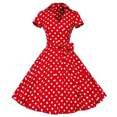 Vestido Vintage Vermelho Anos 50