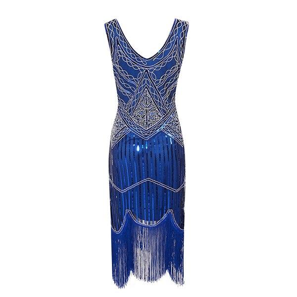 Vestido Vintage Azul Dos Anos 1920
