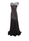Vestido Melindroso Vintage Dos Anos 1920 Preto