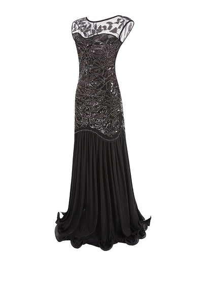 Vestido Melindroso Vintage Dos Anos 1920 Preto