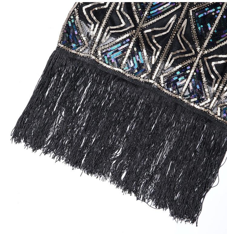 Vestido Longo Dourado Gatsby Vintage Dos Anos 1920