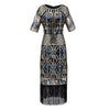Vestido Longo Dourado Gatsby Vintage Dos Anos 1920