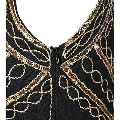 Vestido Vintage Gatsby Dos Anos 1920 Dourado