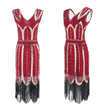 Vestido Vintage Gatsby Dos Anos 1920 Vermelho