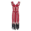 Vestido Vintage Gatsby Dos Anos 1920 Vermelho